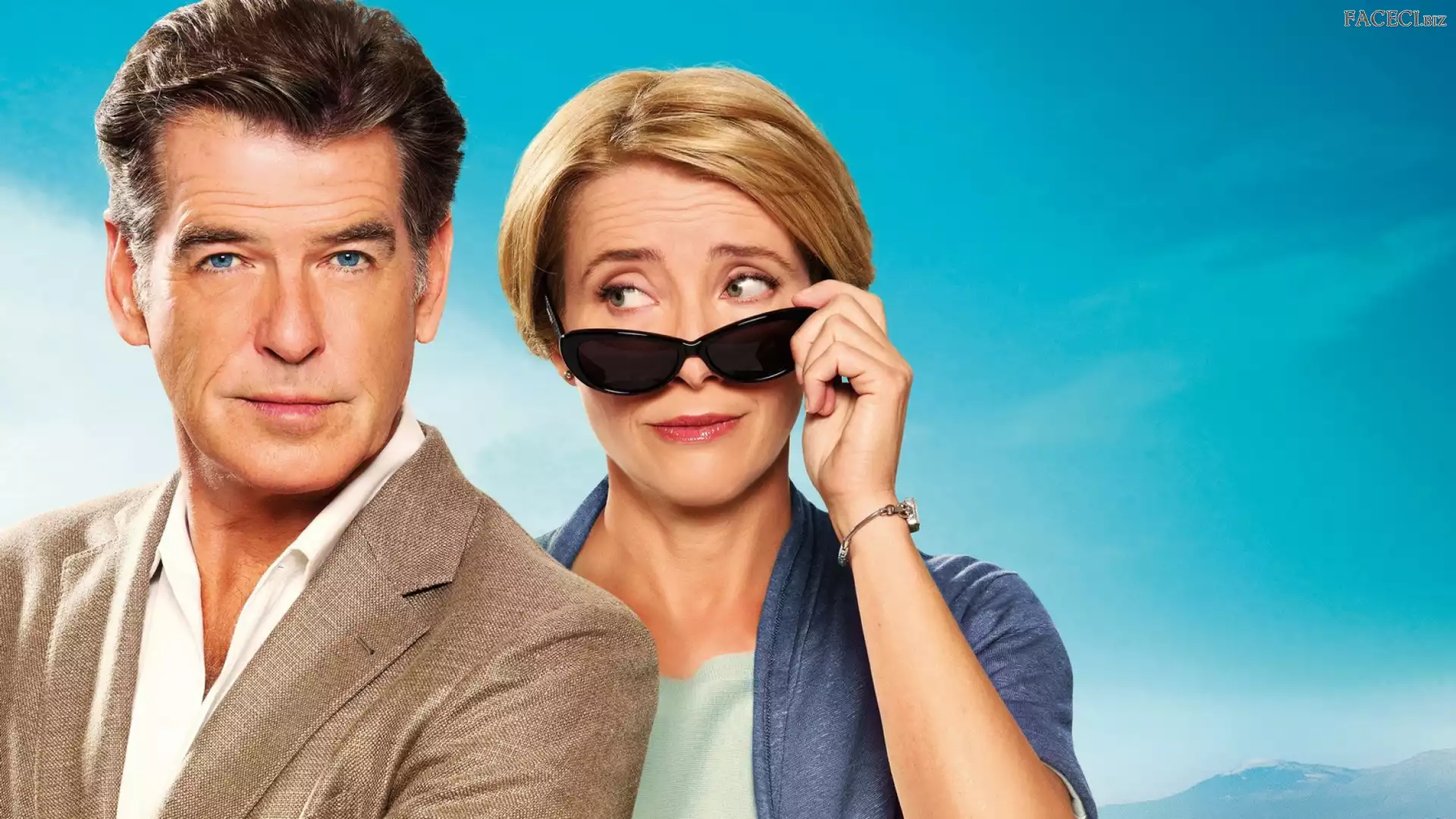 Pierce Brosnan, Emma Thompson, Spojrzenie, Okulary, Pierce Brosnan, Para