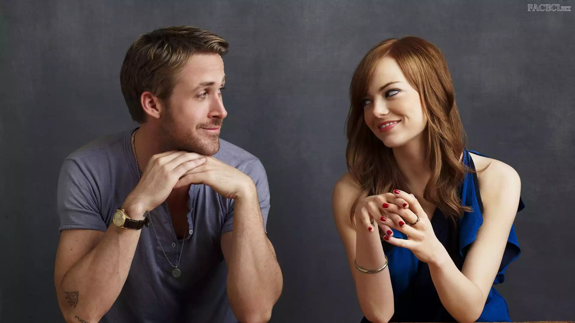 Uśmiech, Ryan Gosling, Emma Stone, Aktorka, Aktor